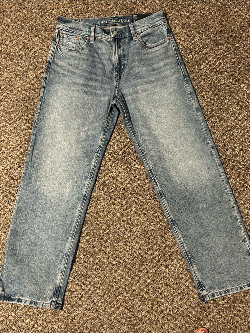 American Eagle Outfitters women Straight Jeans in Light Blue Wash